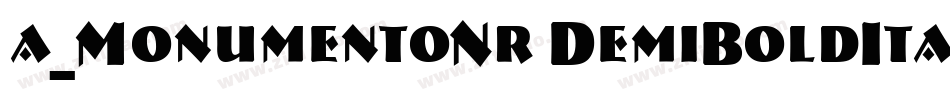 a_MonumentoNr DemiBoldItalic字体转换